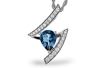 E320-82943: NECK 1.04 LONDON BLUE TOPAZ 1.23 TGW (8x6MM)