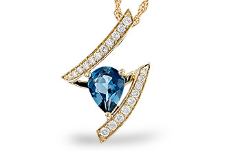 E320-82943: NECK 1.04 LONDON BLUE TOPAZ 1.23 TGW (8x6MM)