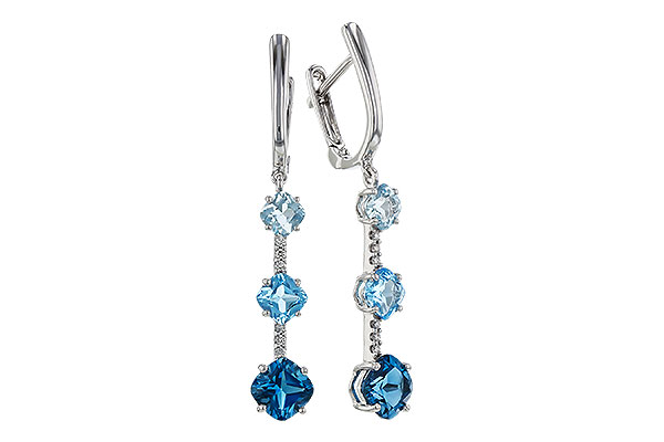 F320-82979: EARRINGS 2.41 TW BLUE TOPAZ 2.45 TGW