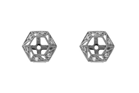 G046-35652: EARRING JACKETS .08 TW (FOR 0.50-1.00 CT TW STUDS)