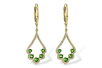 G236-27497: EARR .64 GREEN GARNET .98 TGW