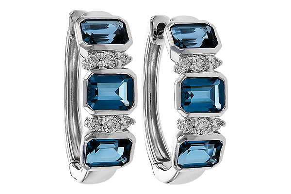 G320-83888: EARRINGS 1.37 TW LONDON BLUE TOPAZ 1.48 TGW