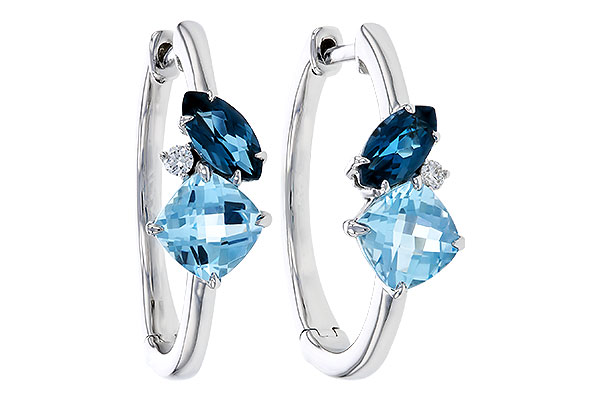 G320-85643: EARRINGS 1.82 TW BLUE TOPAZ 1.86 TGW