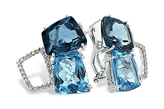 L234-48451: EARR 10.80 BLUE TOPAZ 11.00 TGW